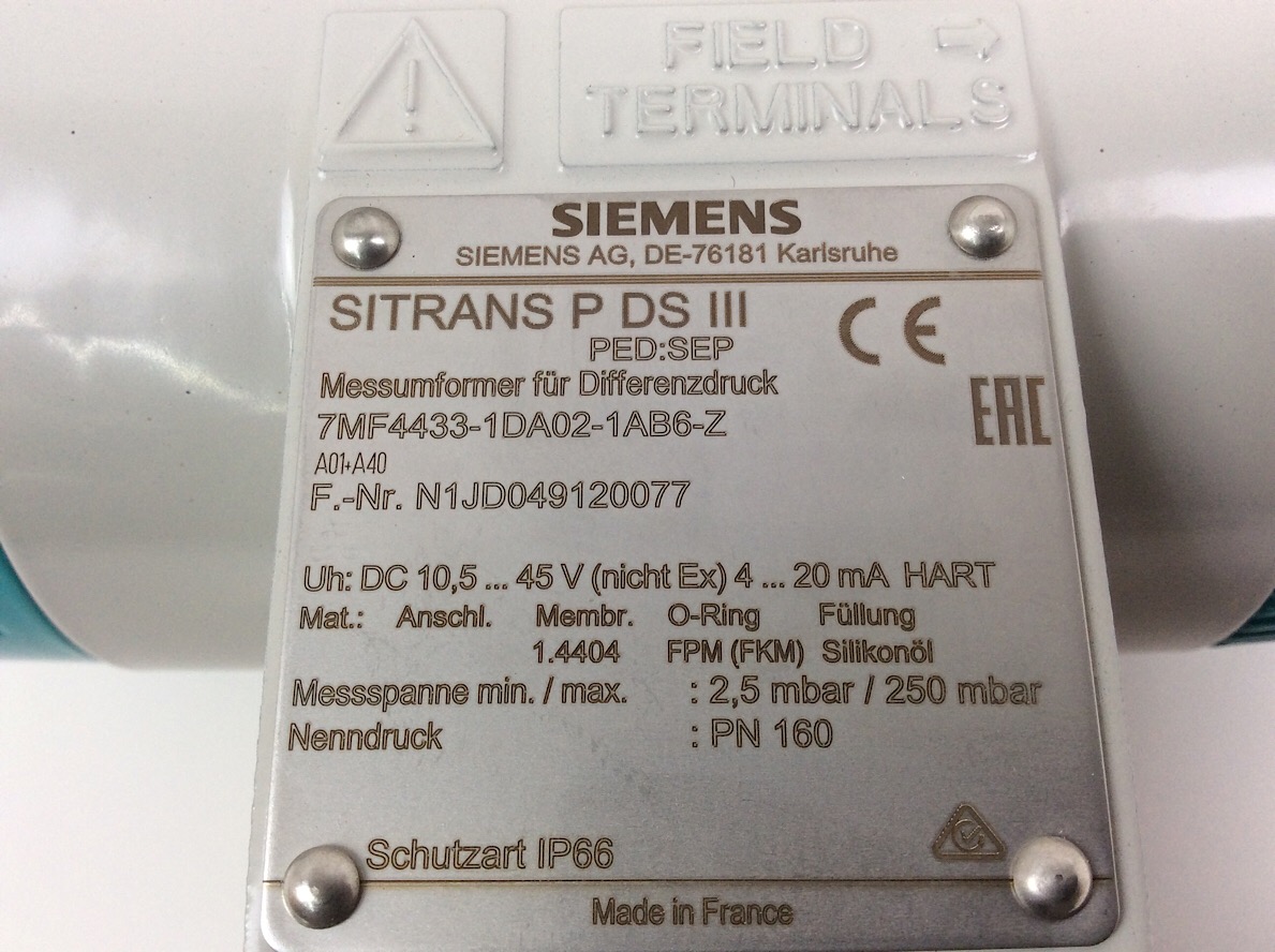 Siemens Sitrans P Ds Iii Messumformer F R Differenzdruck Mf Da