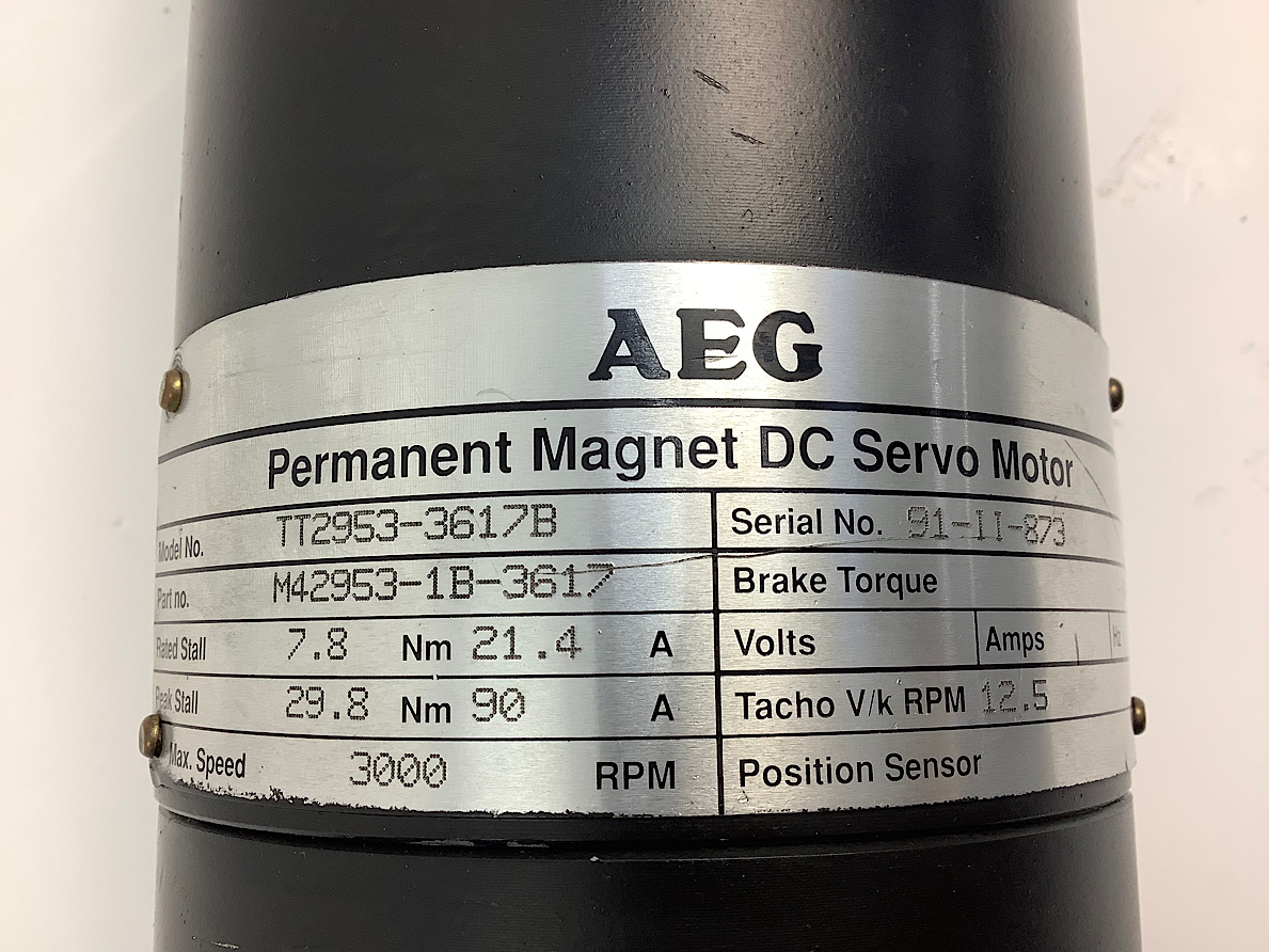 AEG TT29533617B Permanent DC Servo Motor M429531B3617