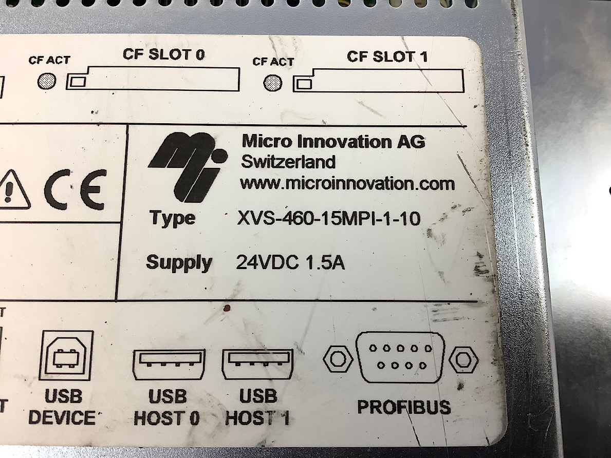 Micro Innovation AG XVS46015MPI110 24VDC 1.5A Touch Panel