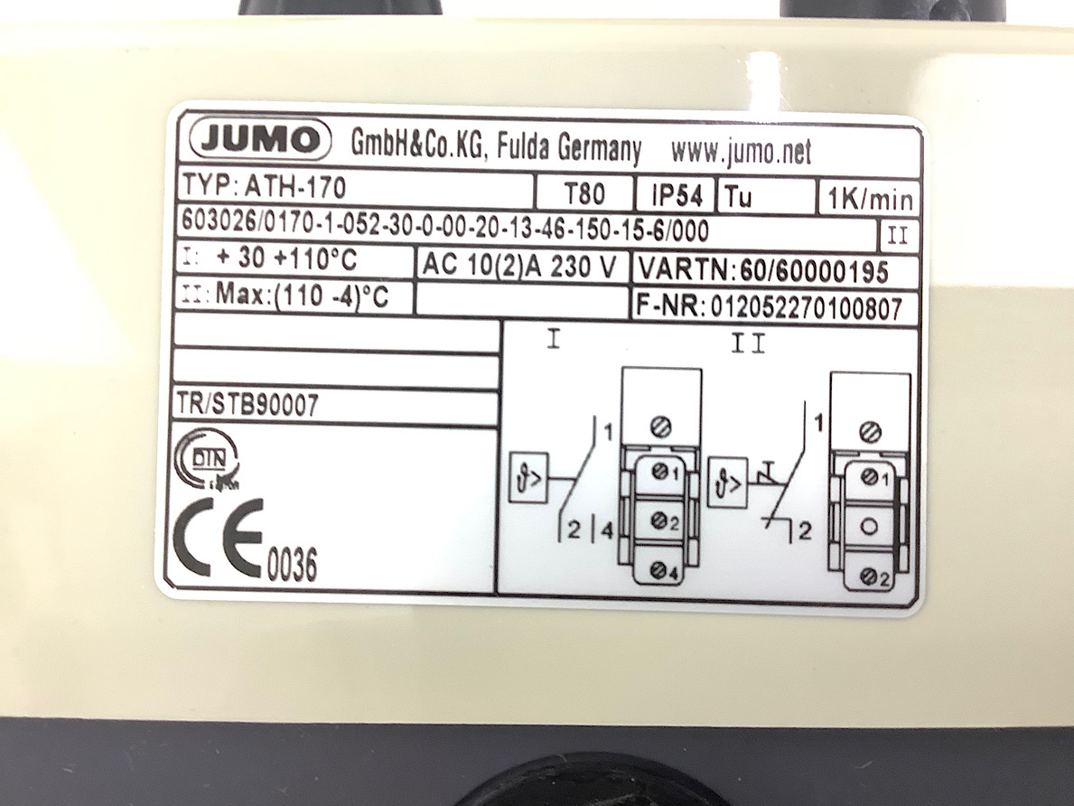 2x Jumo ATH170 Thermostat Themperaturregler