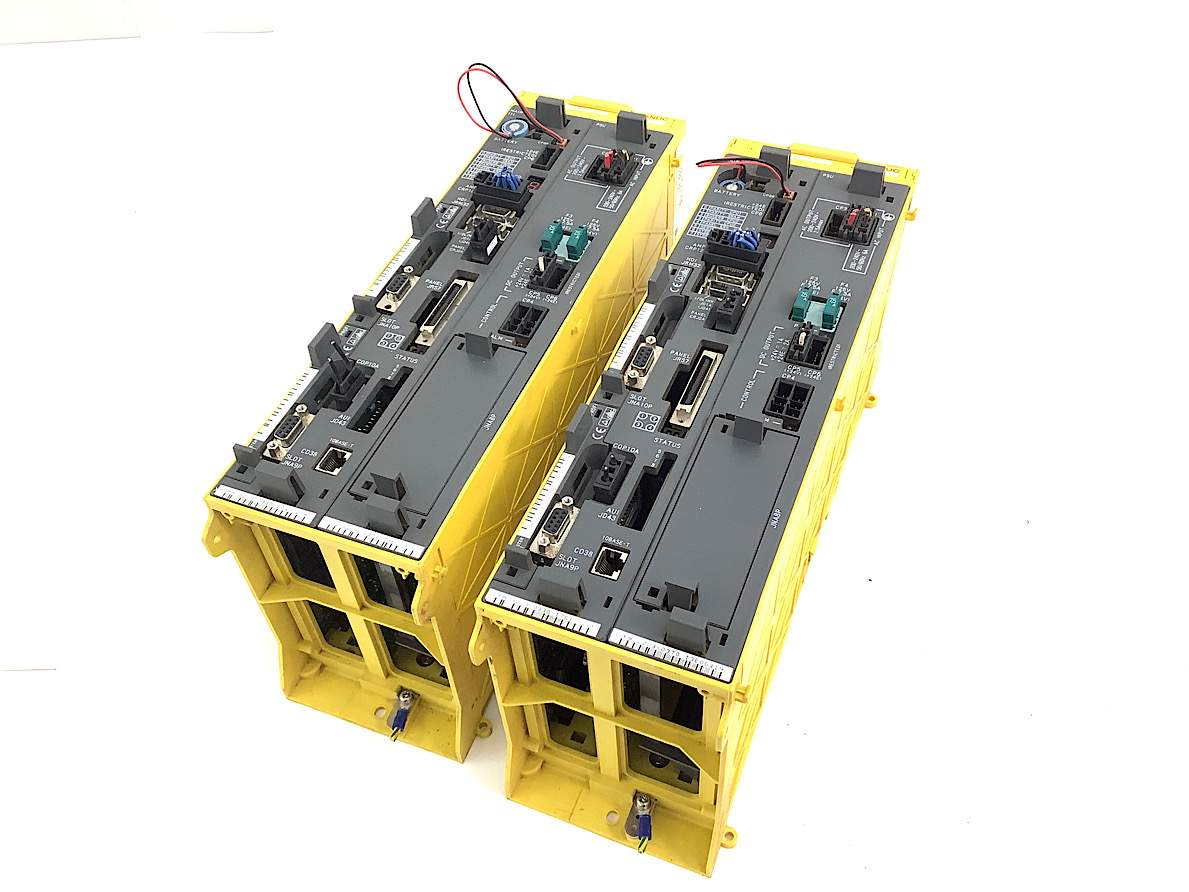 2x Fanuc 2 Slot Backplane A05B-2400-C060 mit Main, PSU und div