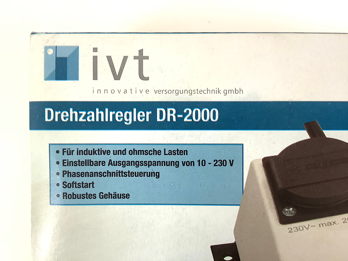 Drehzahlregler DR-2000 - 230V / max. 2000W