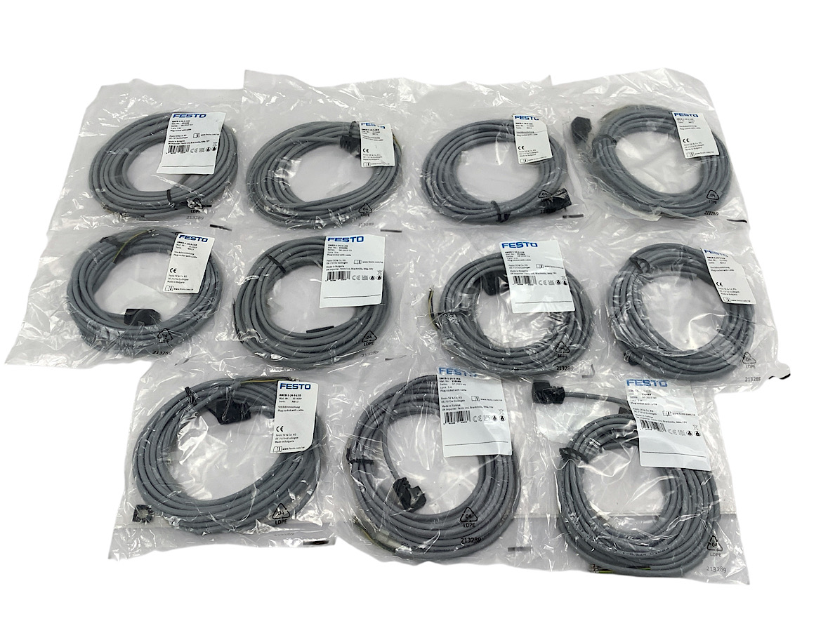 11x FESTO KMEB-1-24-5-LED Nr. 151689 Steckdosenleitung OVP