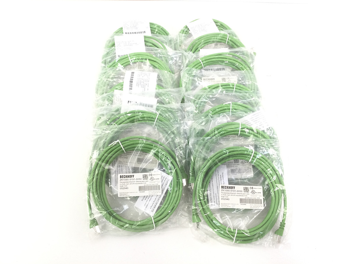 14x Beckhoff ZK1090-9191-0050 Industrial-Ethernet-/EtherCAT-Patchkabel L=5,0m