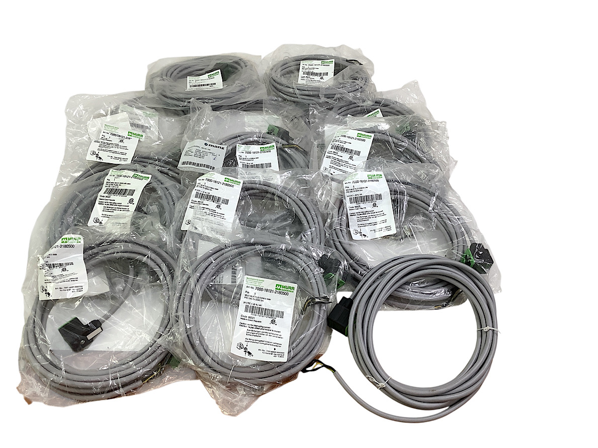 14x Murr Elektronik 7000-18121-2180500 MSUD valve plug form A-18mm with cable 5M