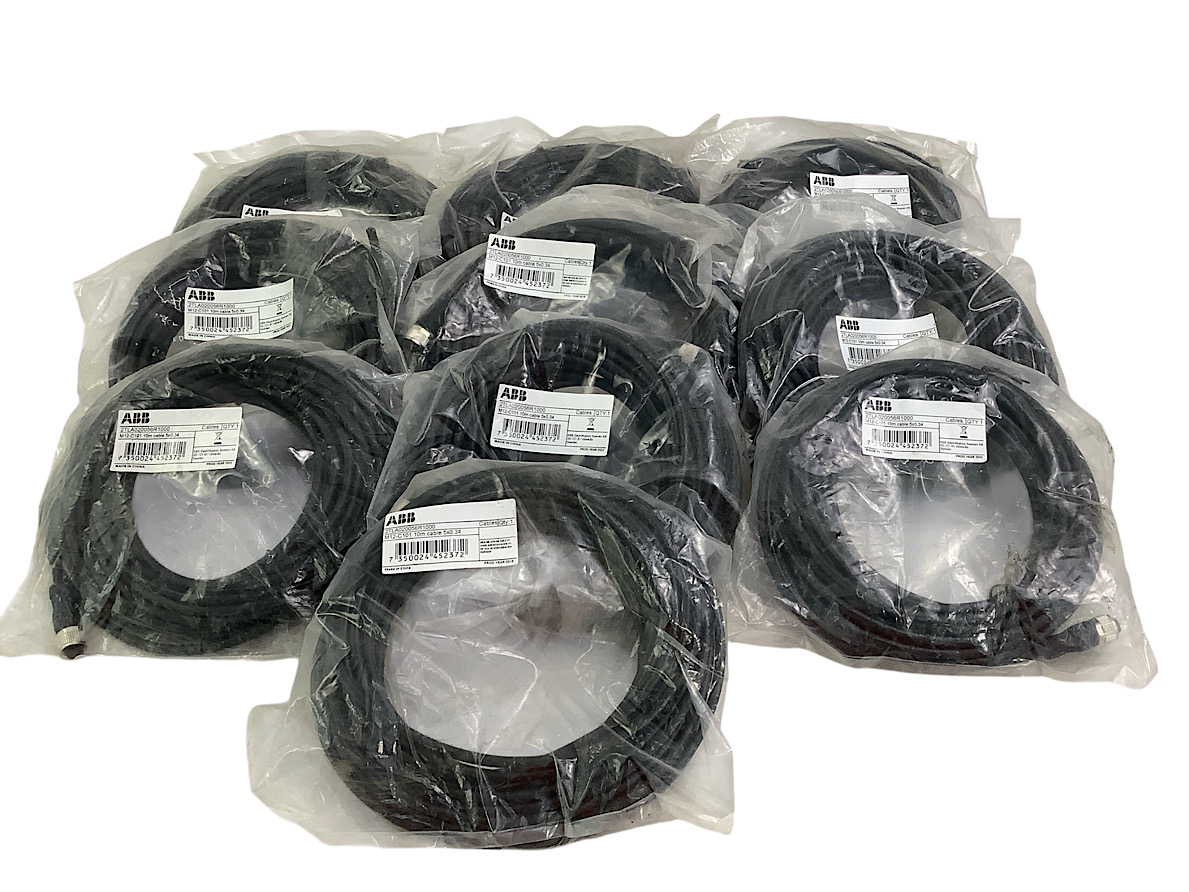 10x ABB 2TLA020056R1000 M12-C101 10m cable 5x0.34